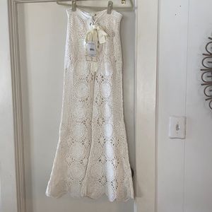 Free people dragonfly crotchet flare pants